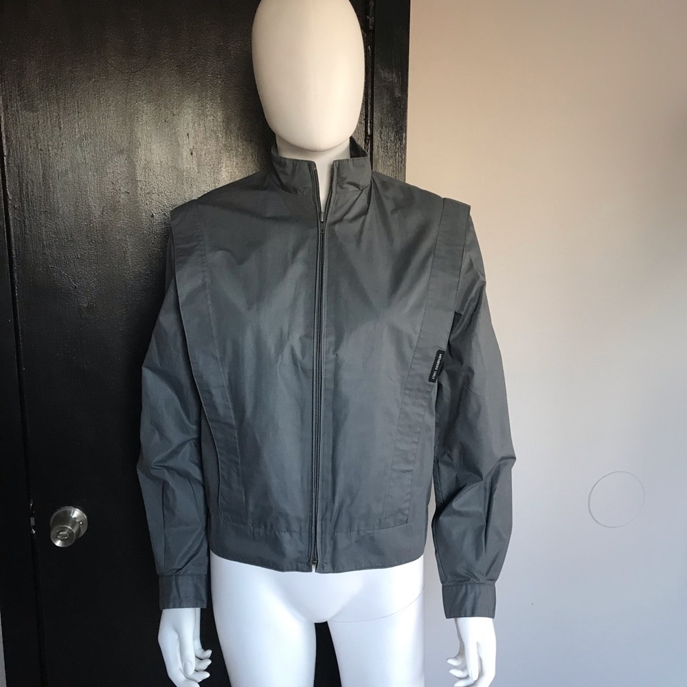 Members Only Vintage 80s Grey Zip Up Jacket